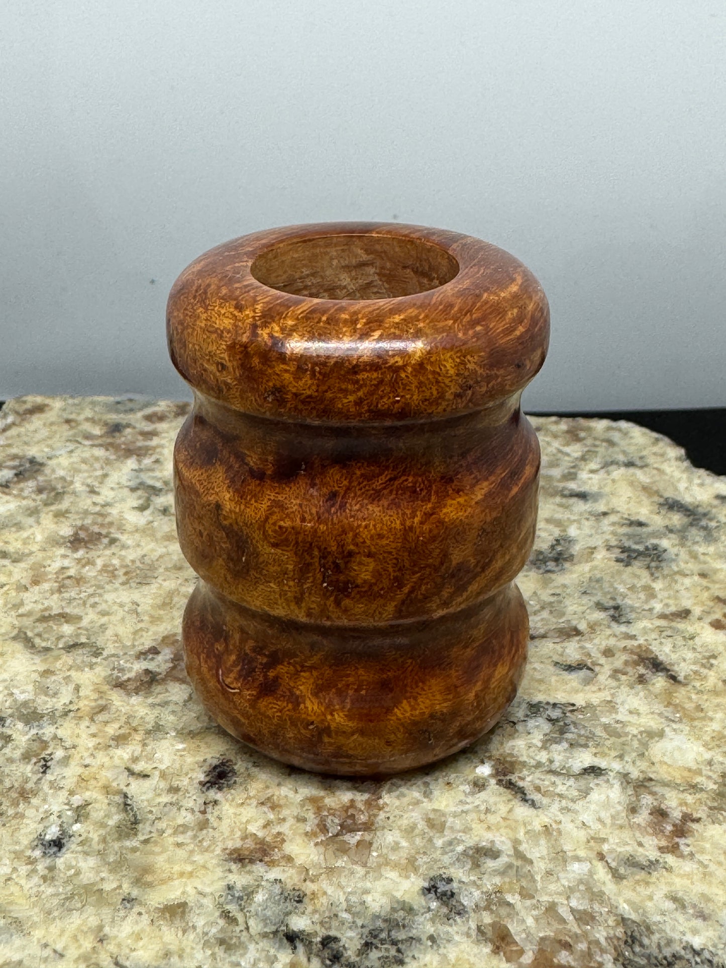 Brown Triple Ring Radiator Briar Bowl