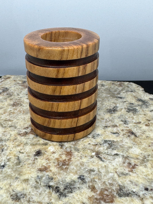 Red Striped Olive Wood Radiator Replacement Bowl