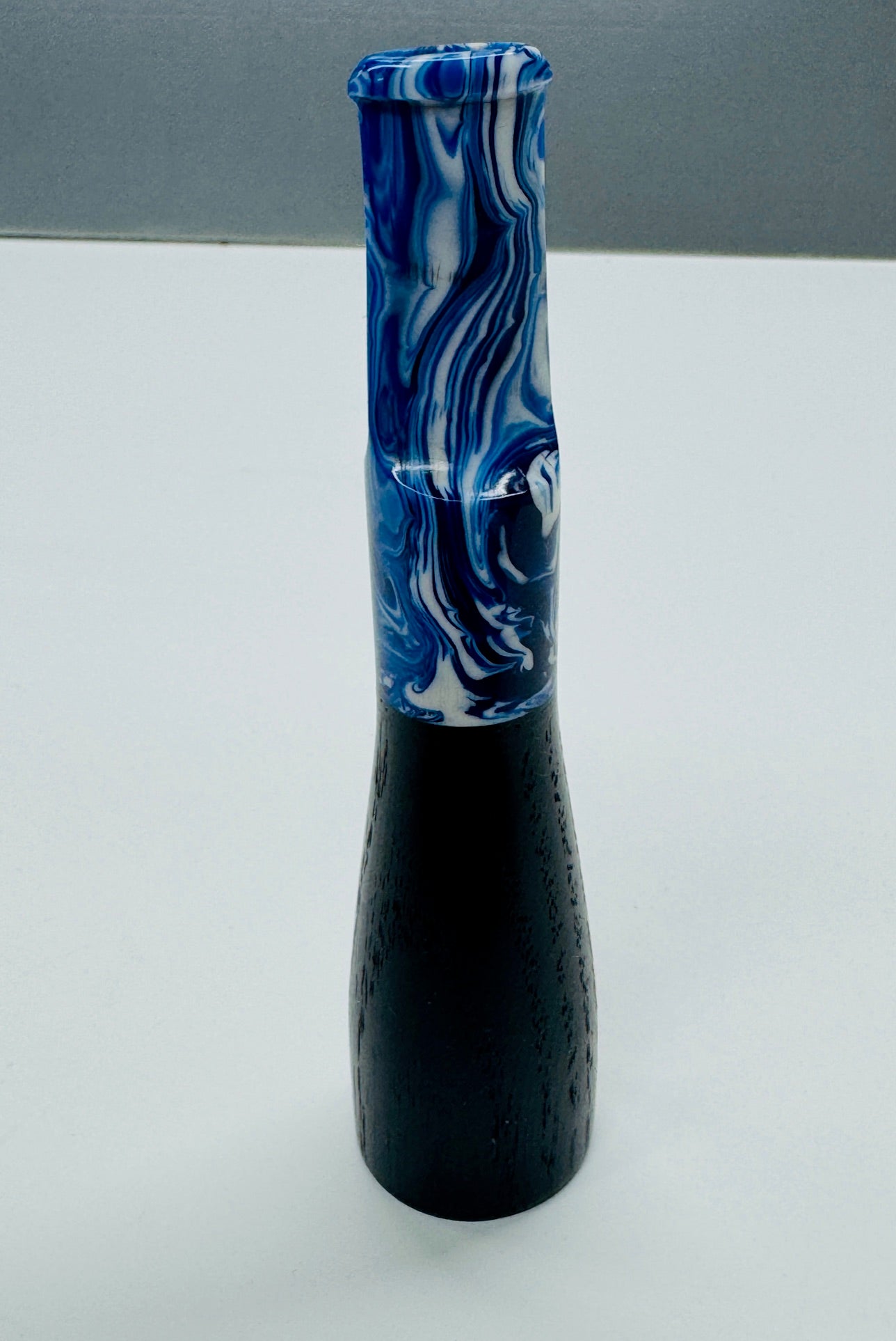 Blue, Black and White Swirled Cigar Butt Killer