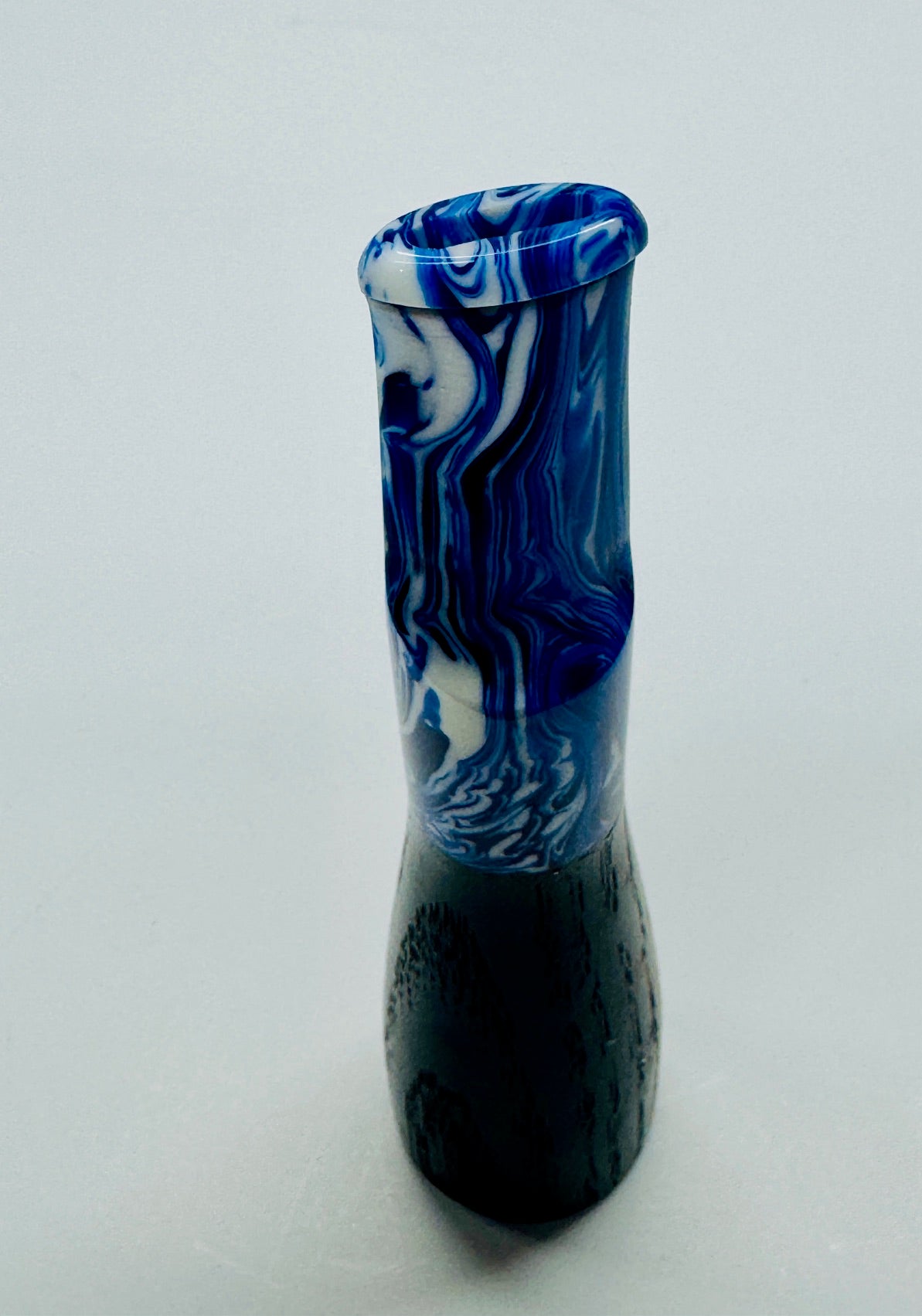 Blue, Black and White Swirled Cigar Butt Killer