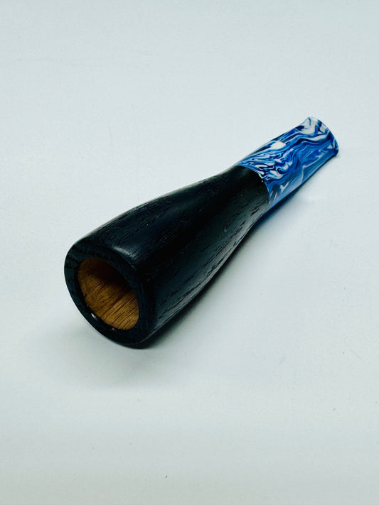 Blue, Black and White Swirled Cigar Butt Killer